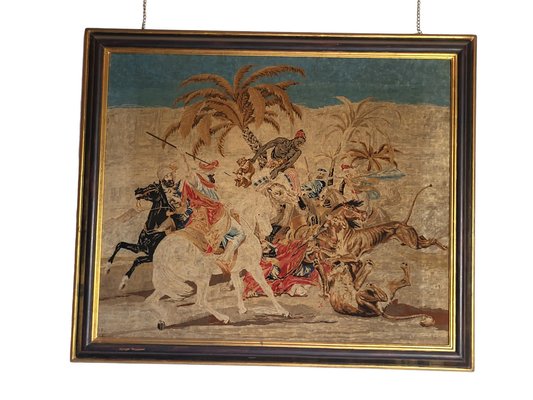 Antique Hunting Gobelin Tapestry-TCS-1750273