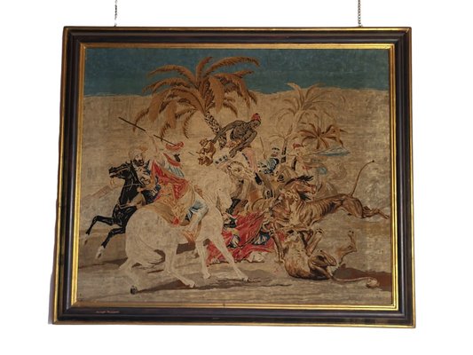 Antique Hunting Gobelin Tapestry-TCS-1750273