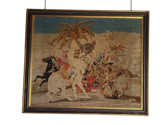 Antique Hunting Gobelin Tapestry-TCS-1750273