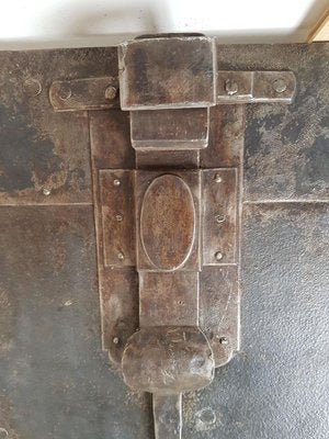 Antique Industrial Iron Door, 18th Century-IND-746164