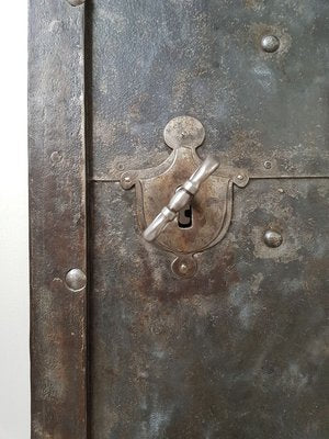 Antique Industrial Iron Door, 18th Century-IND-746164