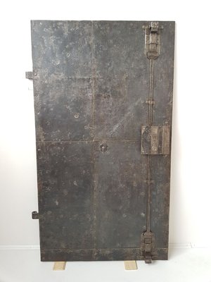 Antique Industrial Iron Door, 18th Century-IND-746164