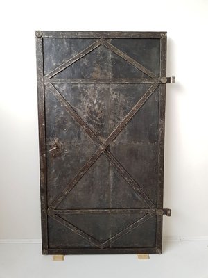 Antique Industrial Iron Door, 18th Century-IND-746164