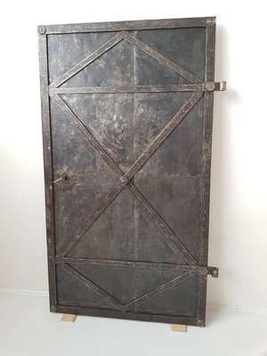 Antique Industrial Iron Door, 18th Century-IND-746164