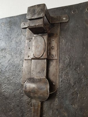 Antique Industrial Iron Door, 18th Century-IND-746164