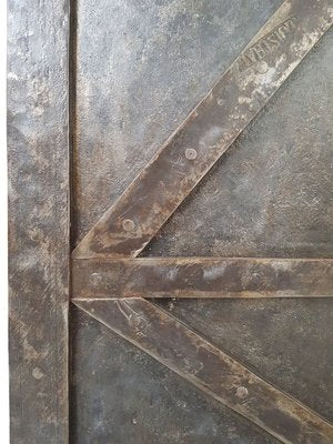 Antique Industrial Iron Door, 18th Century-IND-746164