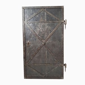 Antique Industrial Iron Door, 18th Century-IND-746164