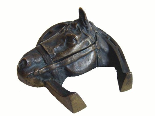 Antique Inkwell Horse Bronze Sculpture, Early 1900s-GKB-836691