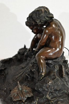 Antique Inkwell in Bronze, Late 19th Century-RVK-1395167