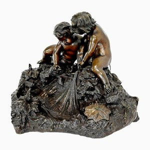 Antique Inkwell in Bronze, Late 19th Century-RVK-1395167