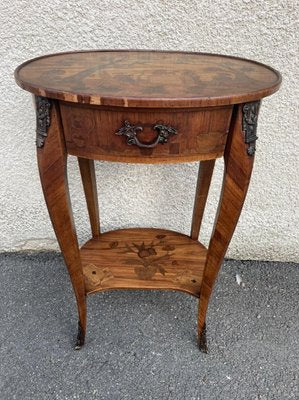 Antique Inlaid Kidney Shaped Table-SDV-919992