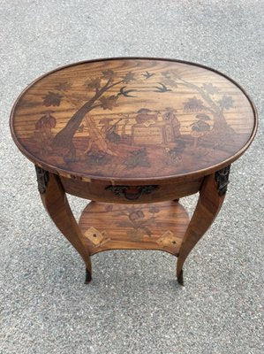 Antique Inlaid Kidney Shaped Table-SDV-919992