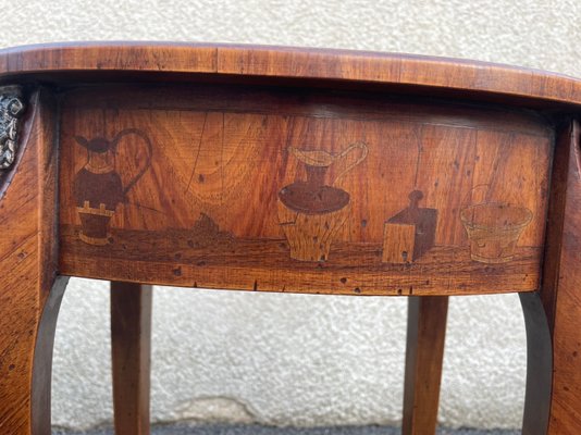 Antique Inlaid Kidney Shaped Table-SDV-919985