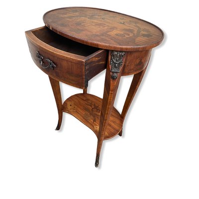 Antique Inlaid Kidney Shaped Table-SDV-919992