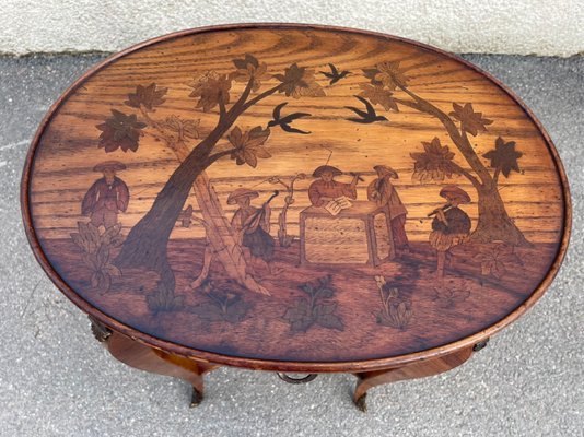 Antique Inlaid Kidney Shaped Table-SDV-919985