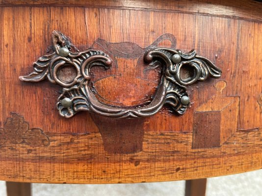 Antique Inlaid Kidney Shaped Table-SDV-919992