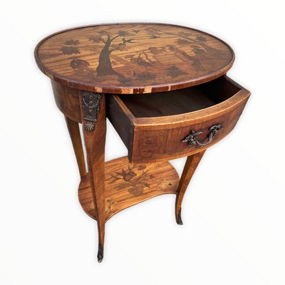 Antique Inlaid Kidney Shaped Table-SDV-919985