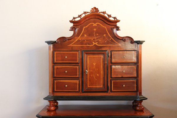 Antique Inlaid Walnut Cabinet, 1680s-DCO-1100993