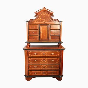 Antique Inlaid Walnut Cabinet, 1680s-DCO-1100993