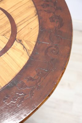 Antique Inlay Round Table, 1850s-DCO-1261565