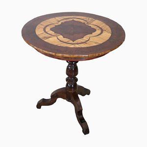 Antique Inlay Round Table, 1850s-DCO-1261565