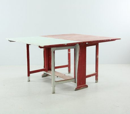 Antique Interesting Colored Folding Dining Table-VAP-754180