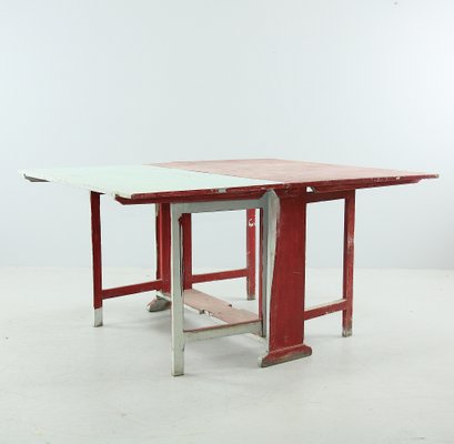 Antique Interesting Colored Folding Dining Table-VAP-754180