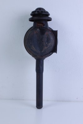 Antique Iron Carriage Lantern Lamp with Candle Torch, 1890s-XSG-1420365