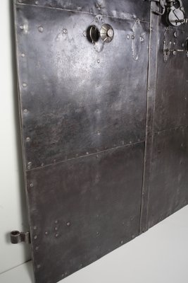 Antique Iron Clad Double Doors, 1800s-IND-1351144