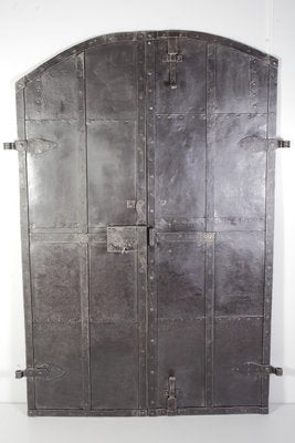 Antique Iron Clad Double Doors, 1800s-IND-1351144