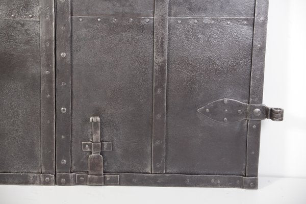 Antique Iron Clad Double Doors, 1800s-IND-1351144