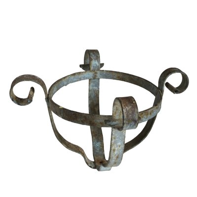 Antique Iron Vase Holders, Set of 2-RAQ-436970