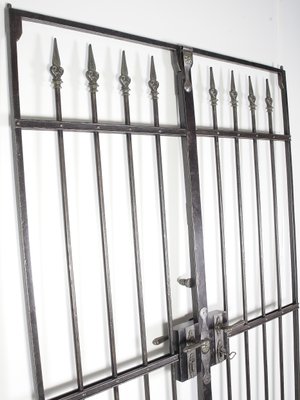 Antique Iron Wrought Double Doors, 1880s-IND-1351140