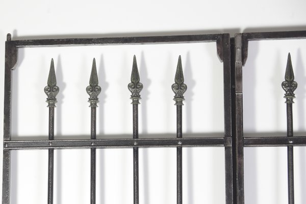 Antique Iron Wrought Double Doors, 1880s-IND-1351140