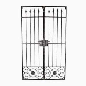 Antique Iron Wrought Double Doors, 1880s-IND-1351140