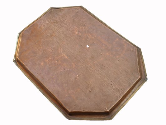 Antique Islamic Tray with Copper Inlaid and Brass, 1948-UZN-1400952