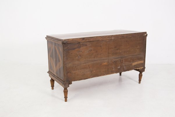 Antique Italian Baroque Walnut Root Dresser, Veneto-RCE-962448