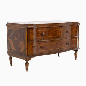 Antique Italian Baroque Walnut Root Dresser, Veneto-RCE-962448