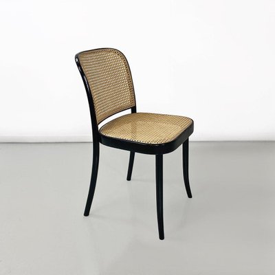 Antique Italian Black Painted Wooden Chairs with Vienna Straw by Michael Thonet, 1900s, Set of 8-GDD-1819710