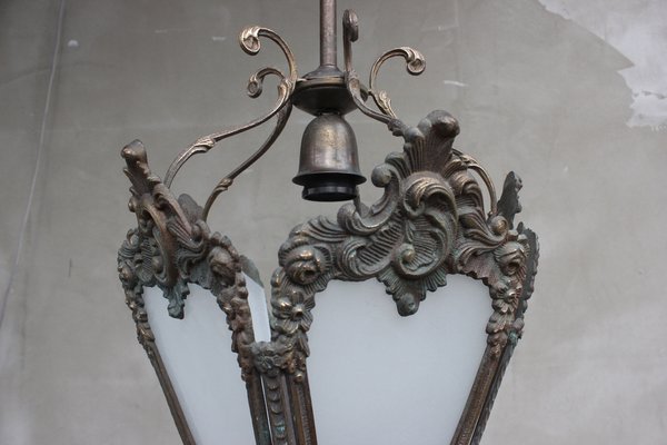 Antique Italian Bronze Hanging Lamp, 1900-UWJ-1150999