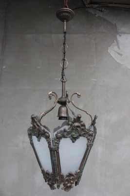 Antique Italian Bronze Hanging Lamp, 1900-UWJ-1150999