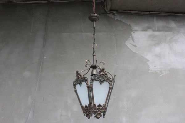 Antique Italian Bronze Hanging Lamp, 1900-UWJ-1150999