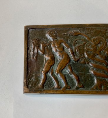 Antique Italian Bronze Wall Plague-LCR-1724186