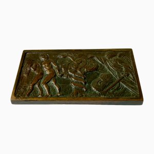 Antique Italian Bronze Wall Plague-LCR-1724186