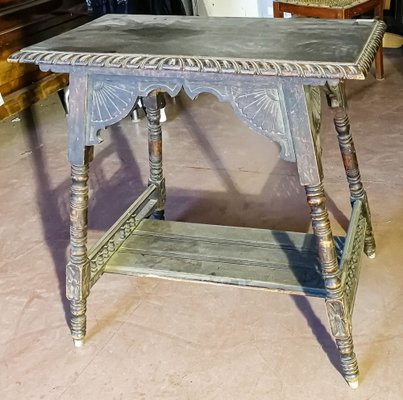 Antique Italian Carved Walnut Coffee Table, 1890s-RAQ-621515