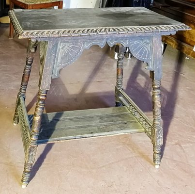 Antique Italian Carved Walnut Coffee Table, 1890s-RAQ-621515