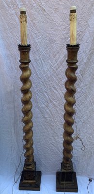 Antique Italian Church Floor Lamps, Set of 2-NUO-1348386