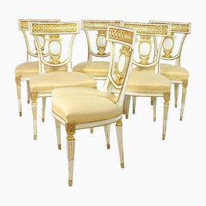 Antique Italian Classicist Chairs, Set of 6-KMT-1319037