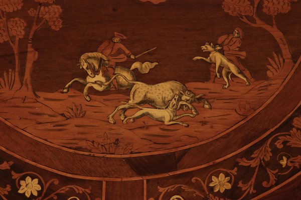 Antique Italian Consol Side Table with Hunting Motifs, 1820-DXD-1750419