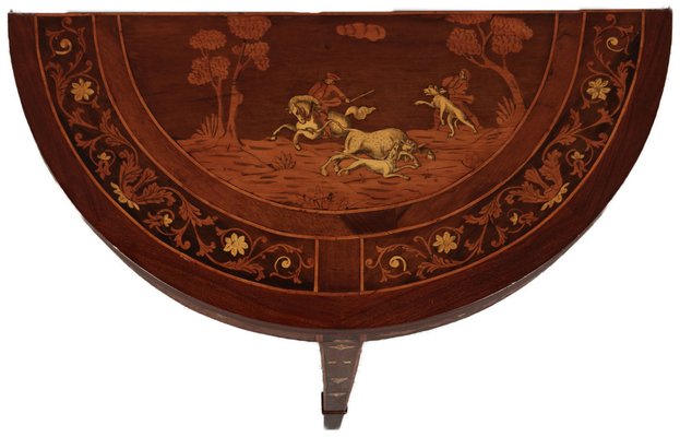 Antique Italian Consol Side Table with Hunting Motifs, 1820-DXD-1750419